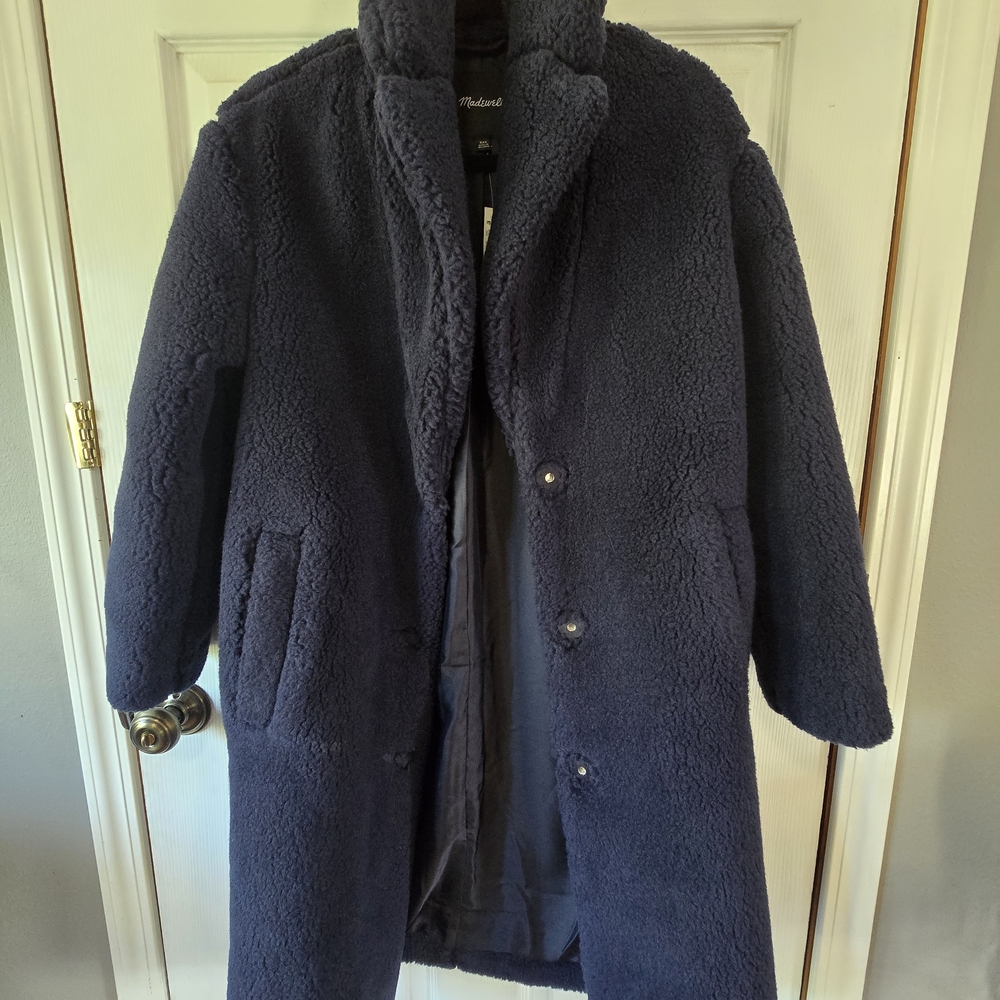 Madewell Navy Teddy Jacket